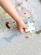Educational kids puzzle featuring Australian animals and positive affirmations