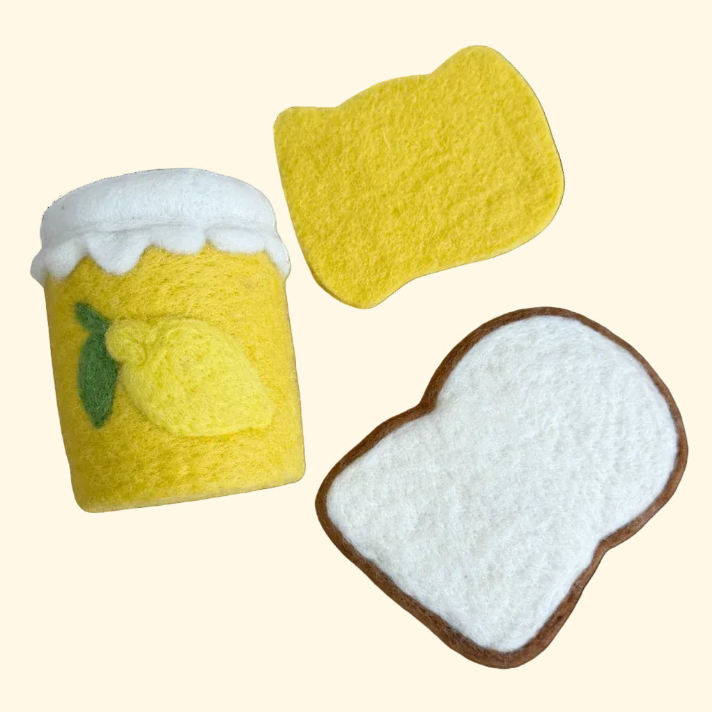 Lemon Curd Jar & Toast Felt Food Set - Playtisserie