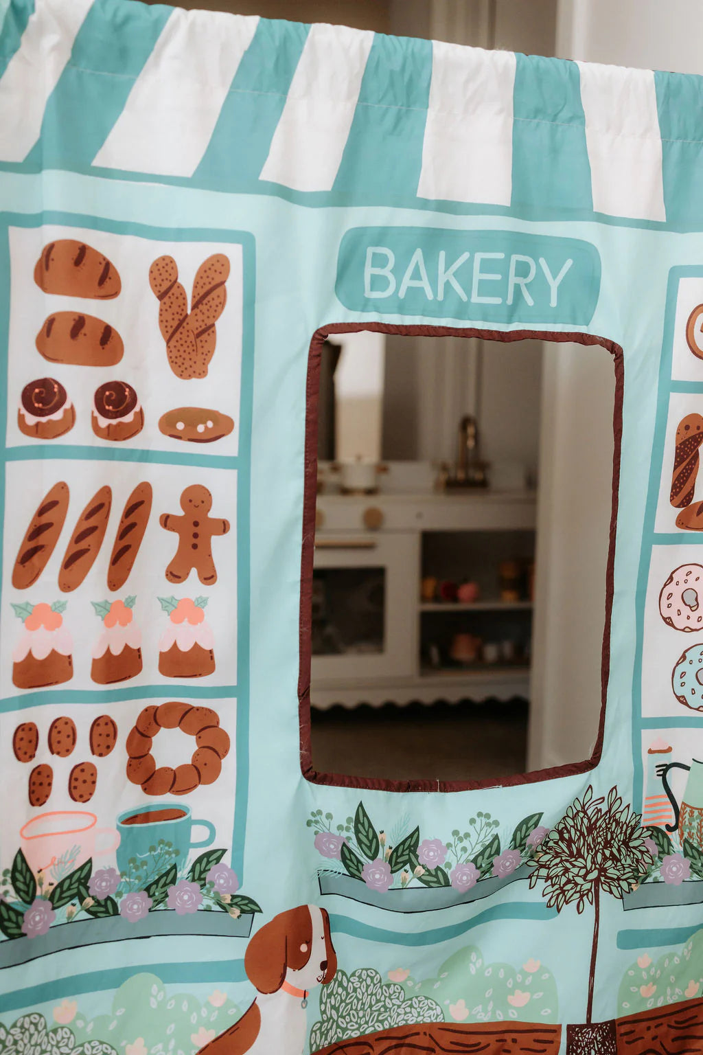 Café Bakery reversible play panel by The Cozy Cube