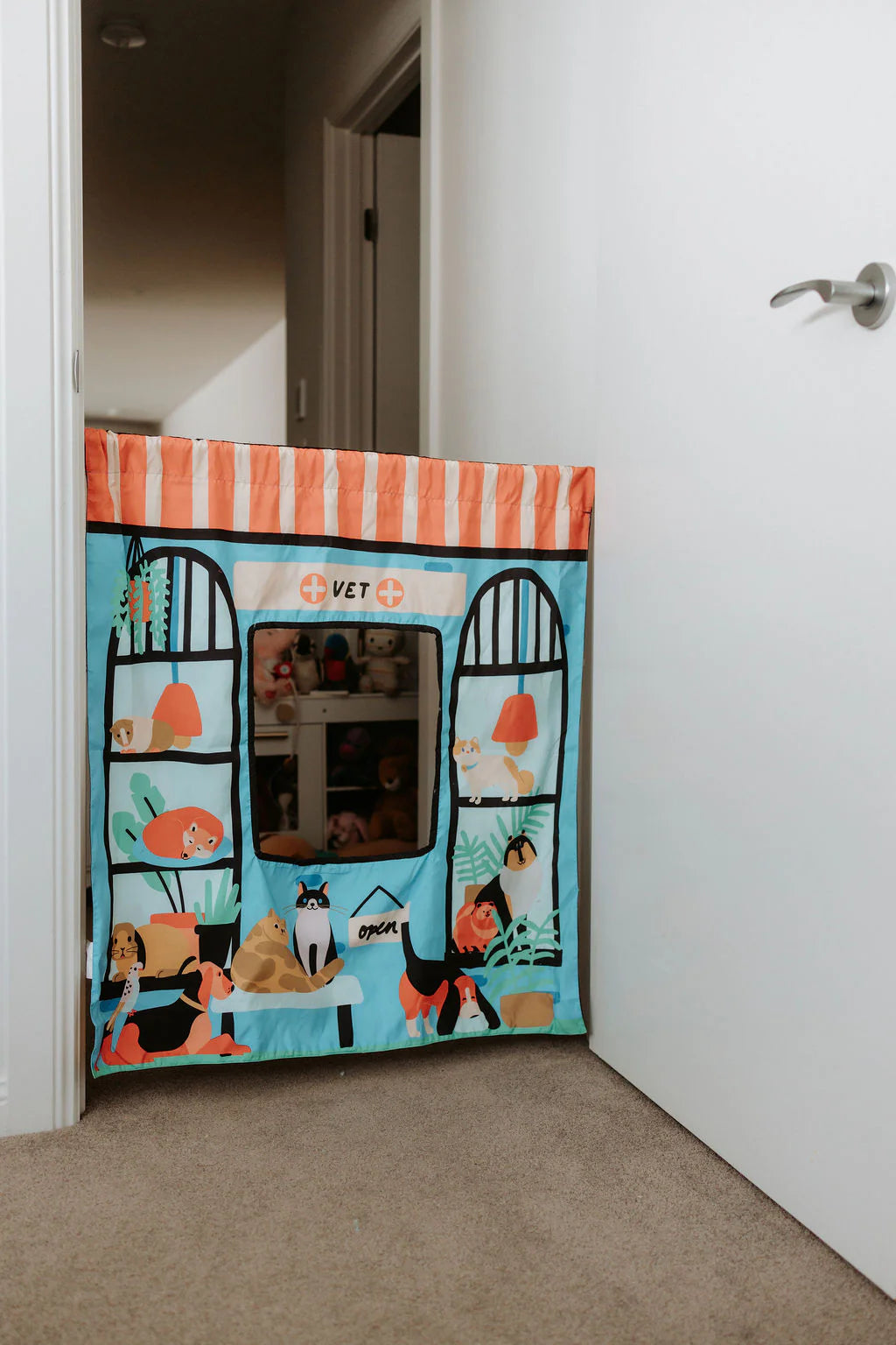 Pet themed pretend play panel for children by The Cozy Cube