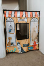 The Cozy Cube pet shop and veterinary clinic pretend play panel