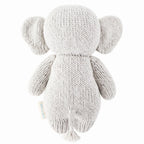 Back view of Cuddle+Kind baby elephant hand knit stuffed toy
