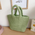 Sage Green Felt Shopping Bag - Playtisserie