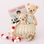 Baby Honey Bear (blue bow) - Cuddle+Kind