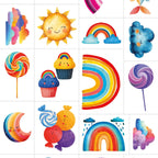 Magic Rainbow Temporary Tattoos - Sassi