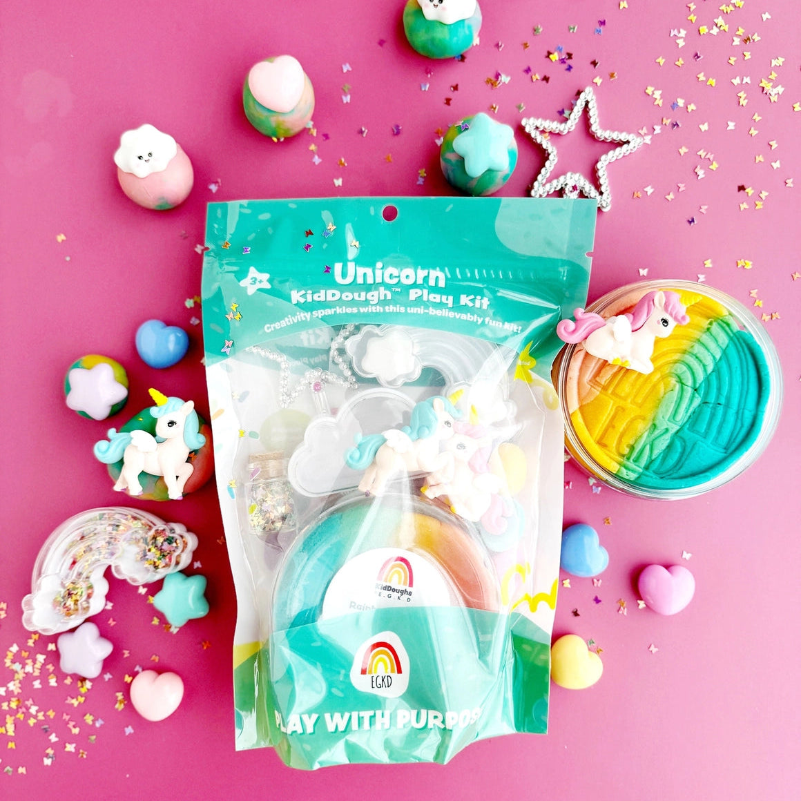 Unicorn Sensory Playdough Kit - Earth Grown KidDoughs