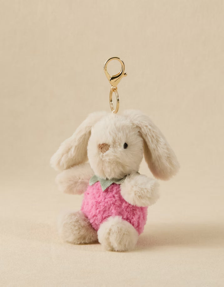 Berry Sweet Strawberry Bunny Bag Charm - Mon Ami