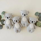 Grey knitted koala doll for babies and children