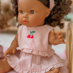 Cherry Pinstripe Dolls Outfit Set - SALLI Collective