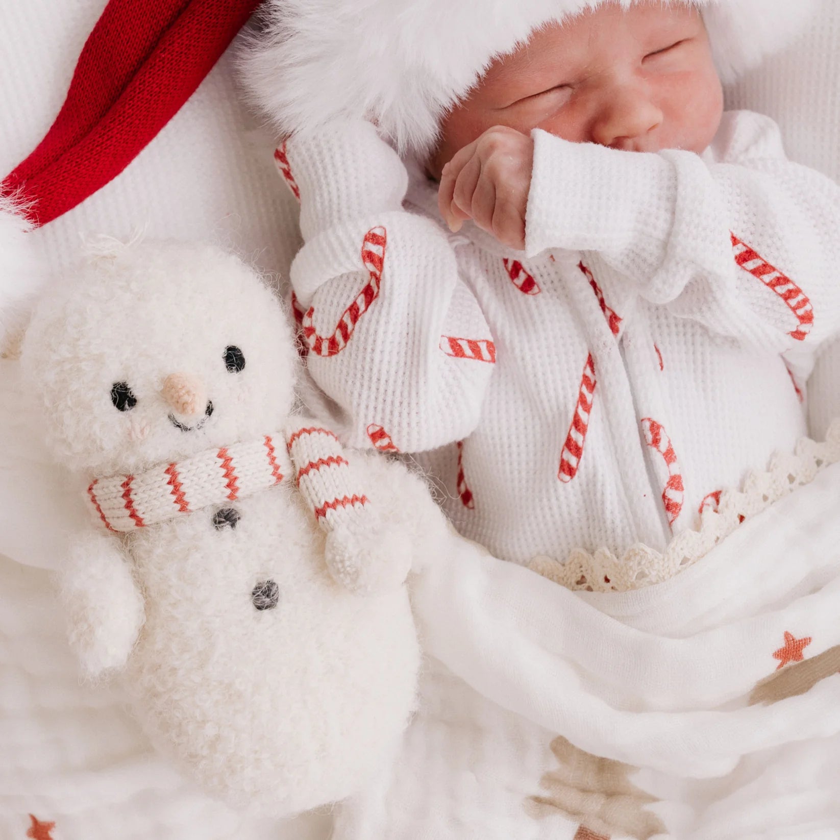 Baby Snowman (candy cane) - Cuddle+Kind