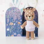 Small knitted fawn toy for children