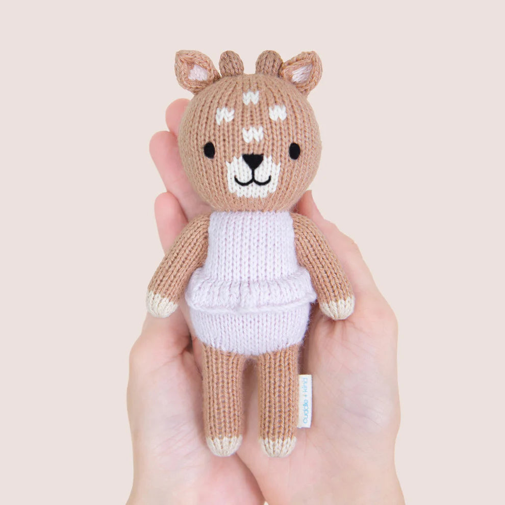 Tiny Violet deer doll for imaginative play