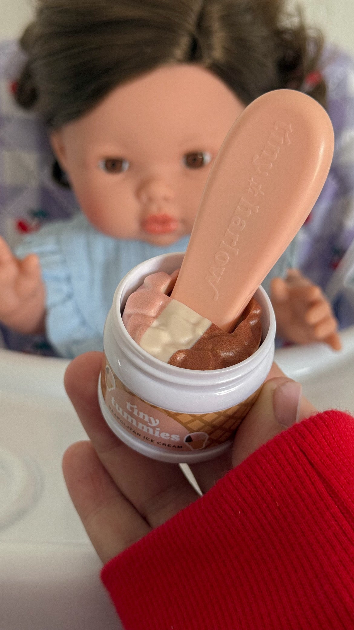 Neapolitan Ice-Cream Tiny Tummies Doll Food - Tiny Harlow