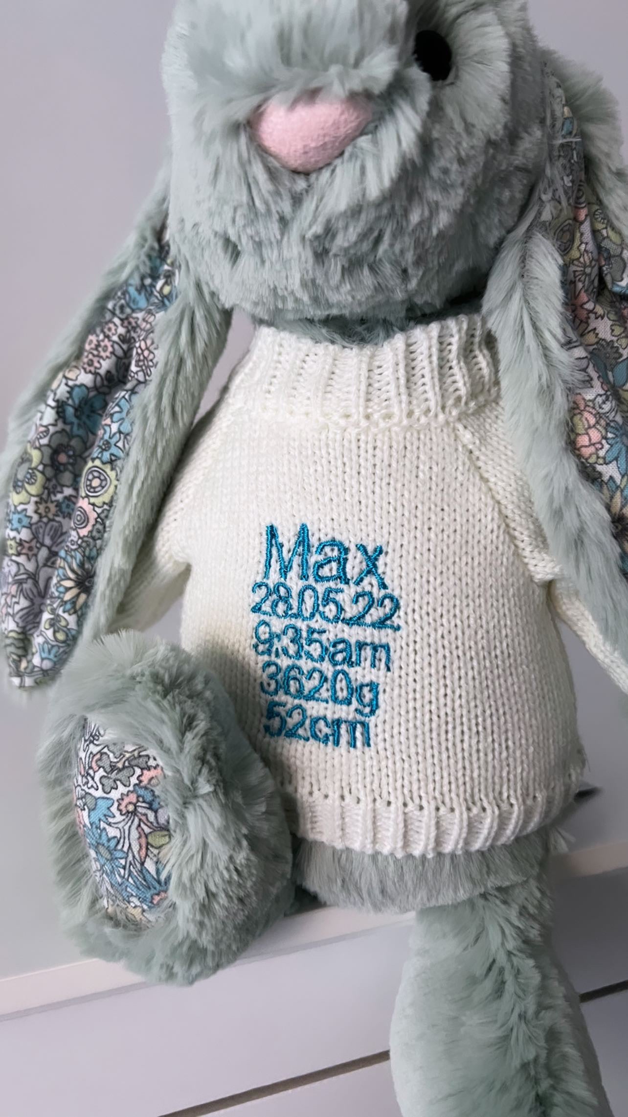 Personalised Medium Plush White Jumper