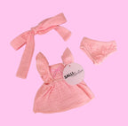 Doll Petal Pink Bow Dress Set - SALLI Collective
