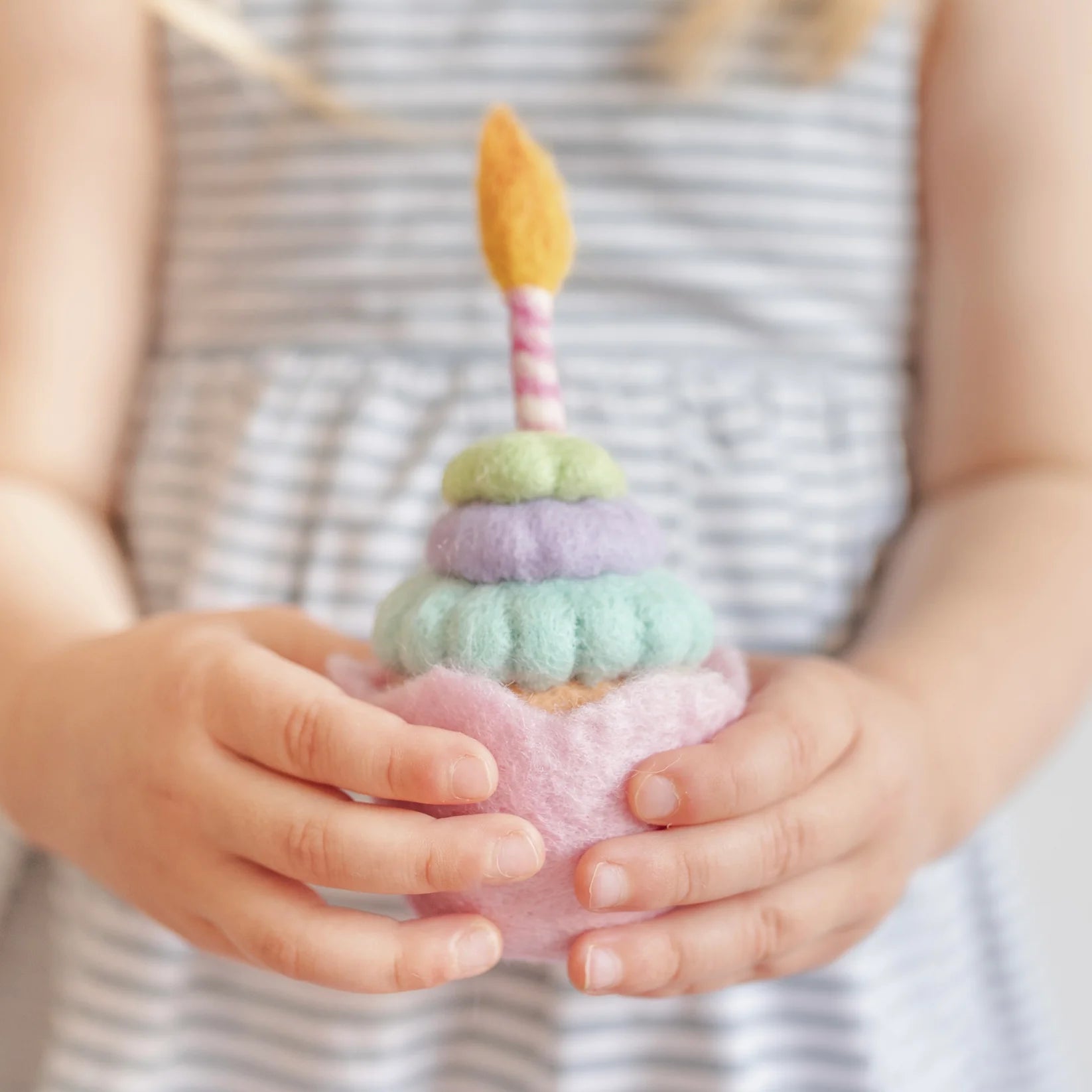 Pastel Birthday Wish Cupcake Felt Food - Juni Moon