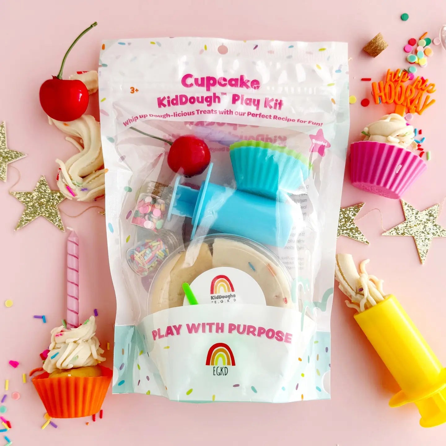 Cupcake Sensory Playdough Kit - Earth Grown KidDoughs
