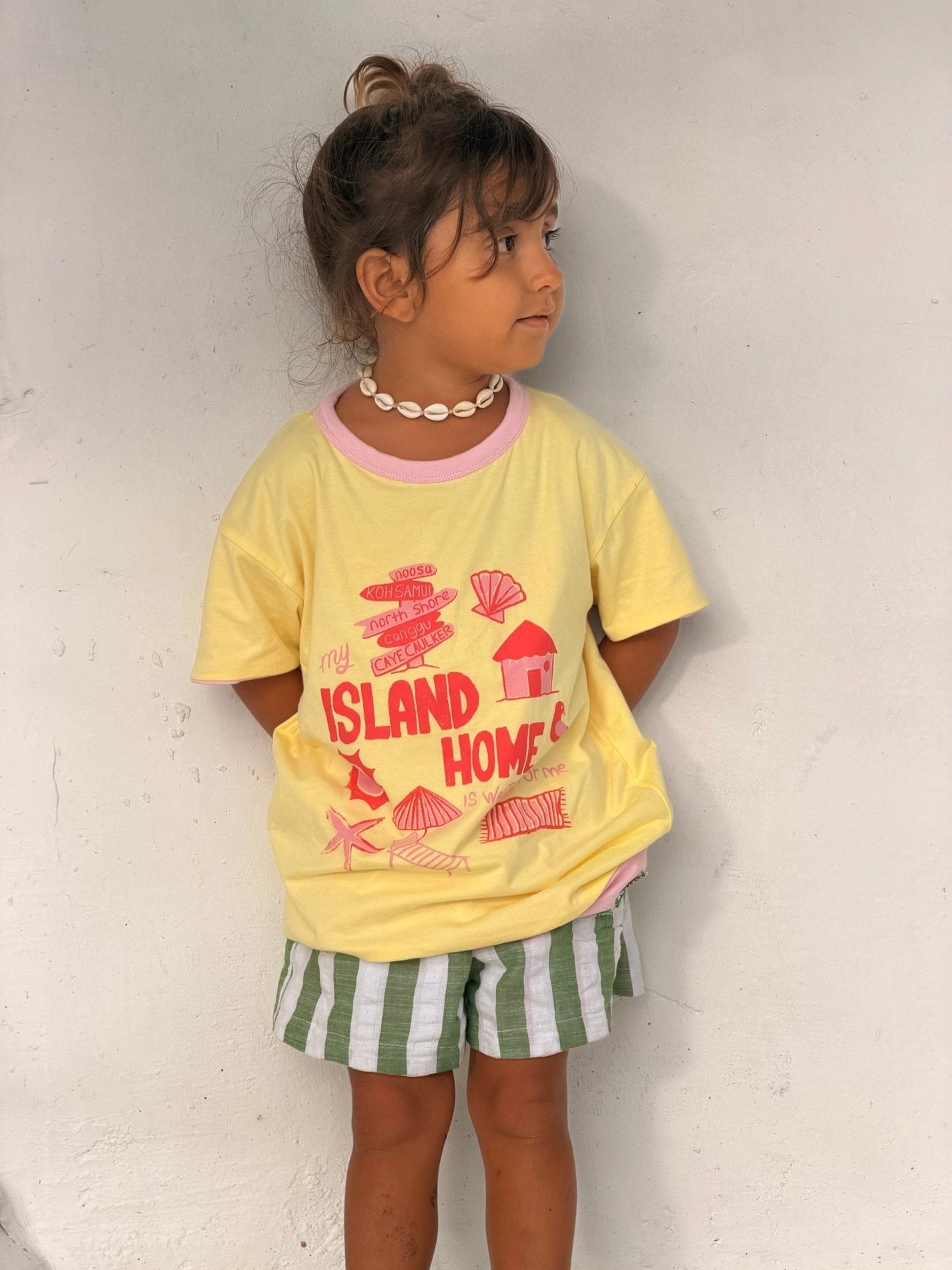 Organic cotton reversible children's tee with two unique designs