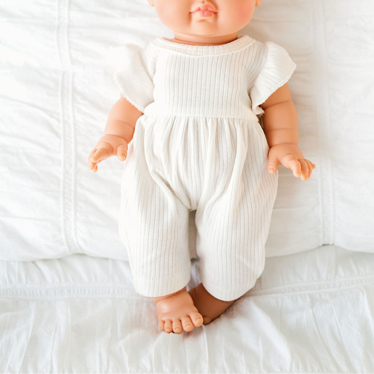 Ivory Dolls Ribbed Jumpsuit - Nicci & Lu
