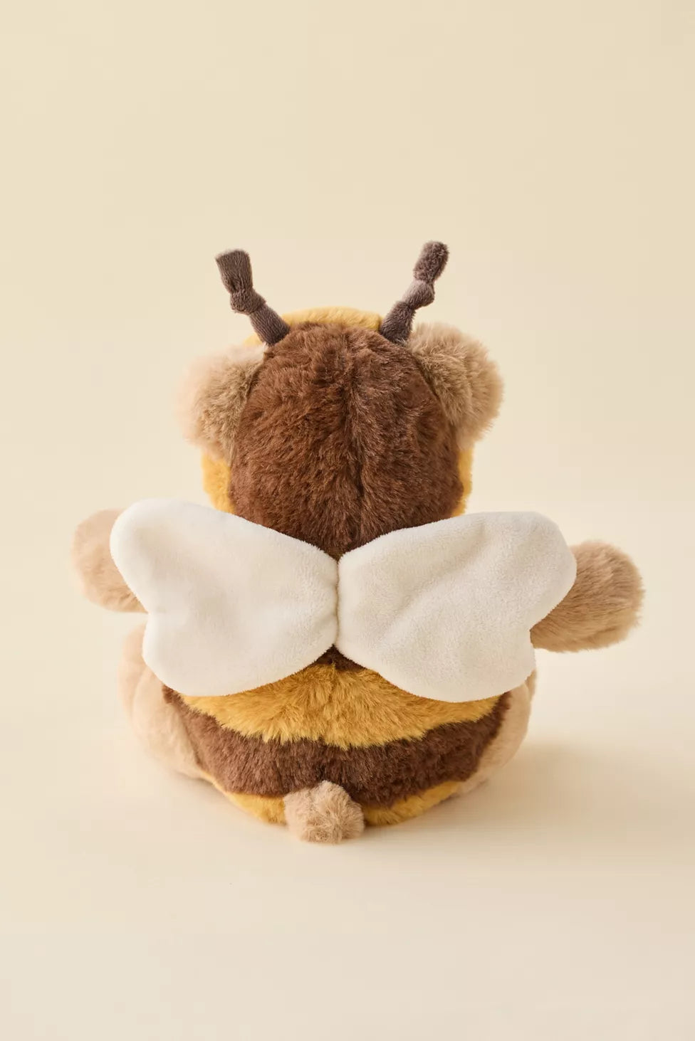 back of bear in a honey bee costume dress up like similar to jellycat. stock image - brand is Mon Ami. very cute plushy soft toy