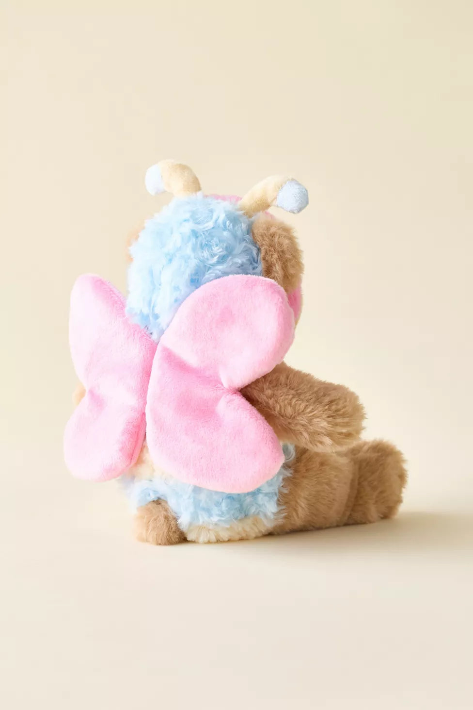 back of wings of bear in a butterfly costume dress up like similar to jellycat. stock image - brand is Mon Ami. very cute plushy soft toy