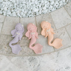 Winnie Parkes Maeve the Mermaid natural rubber baby teether in peach