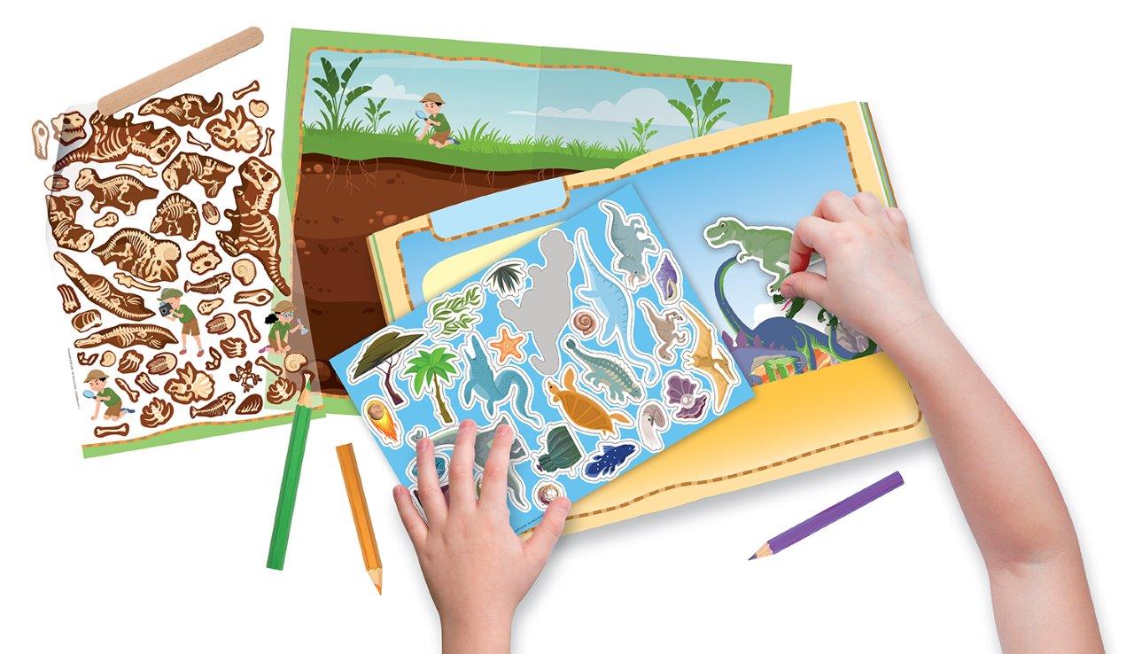 Dinosaur themed activity kit for children