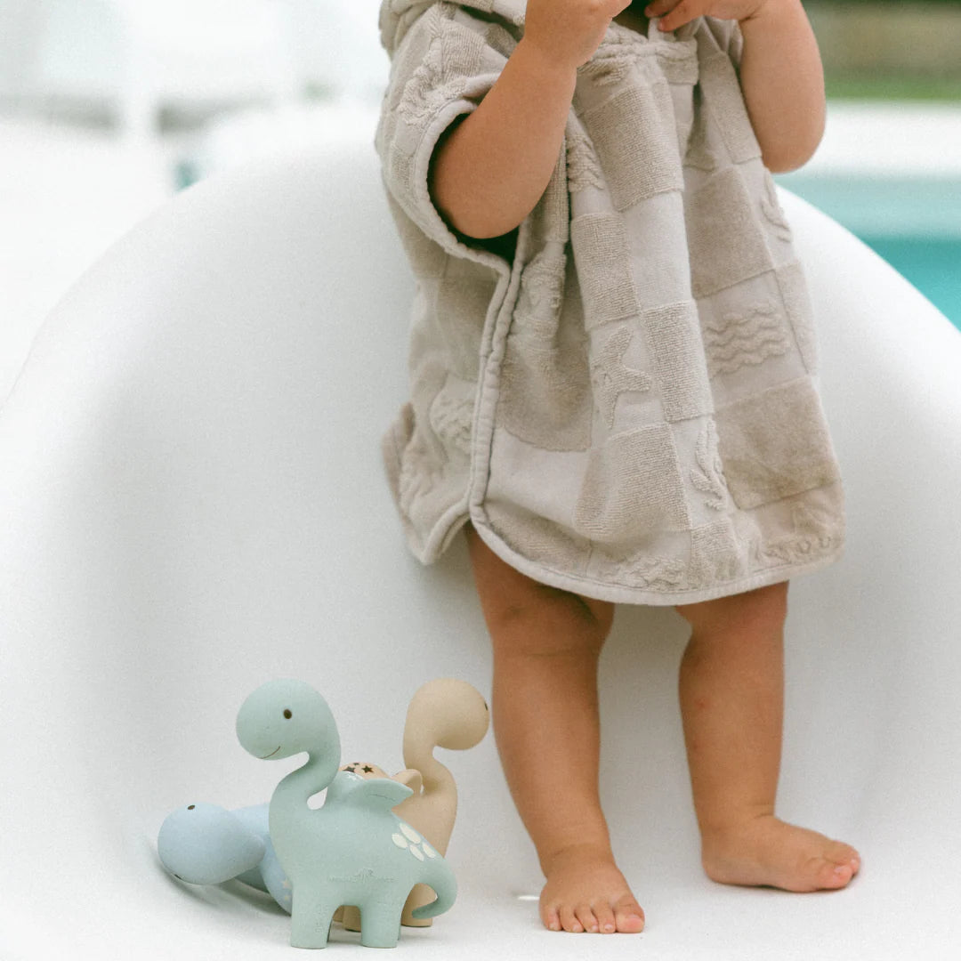 Sage dinosaur dragon teether for babies by Winnie Parkes