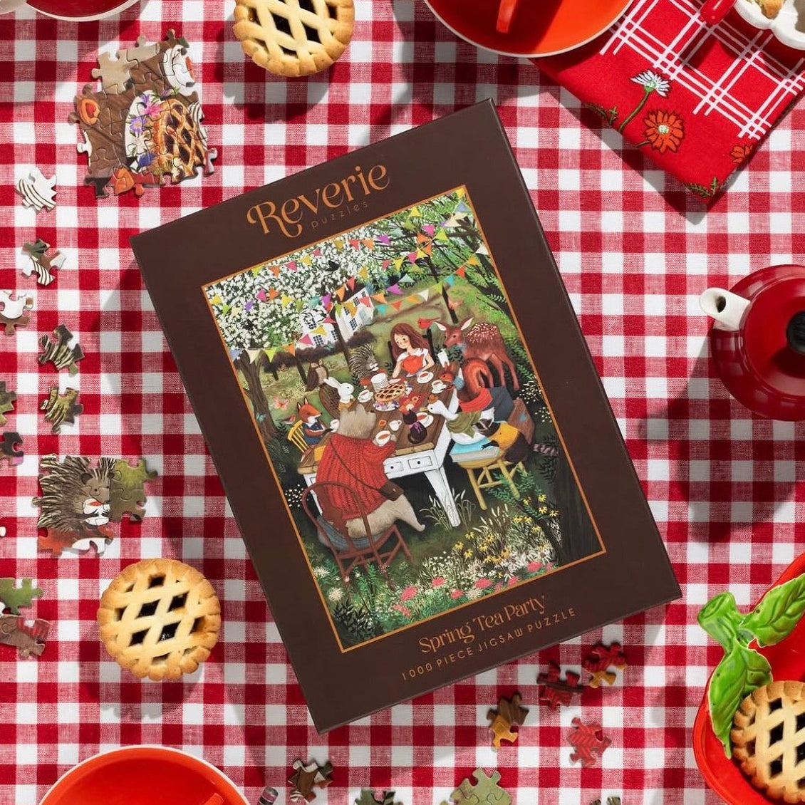 Spring Tea Party 1000 Piece Jigsaw Puzzle – Reverie Puzzles