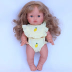 Lemon Dolls Frilled Bib & Diaper Set - SALLI Collective