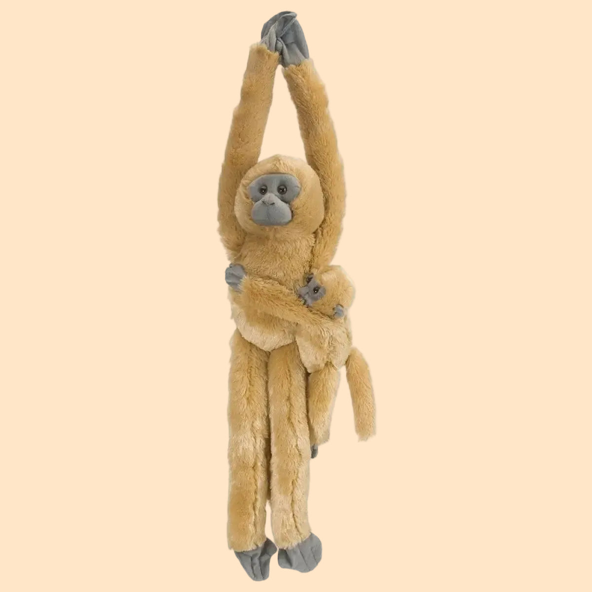 Common Langur Monkey Mum & Baby Detachable Plush Duo - Wild Republic