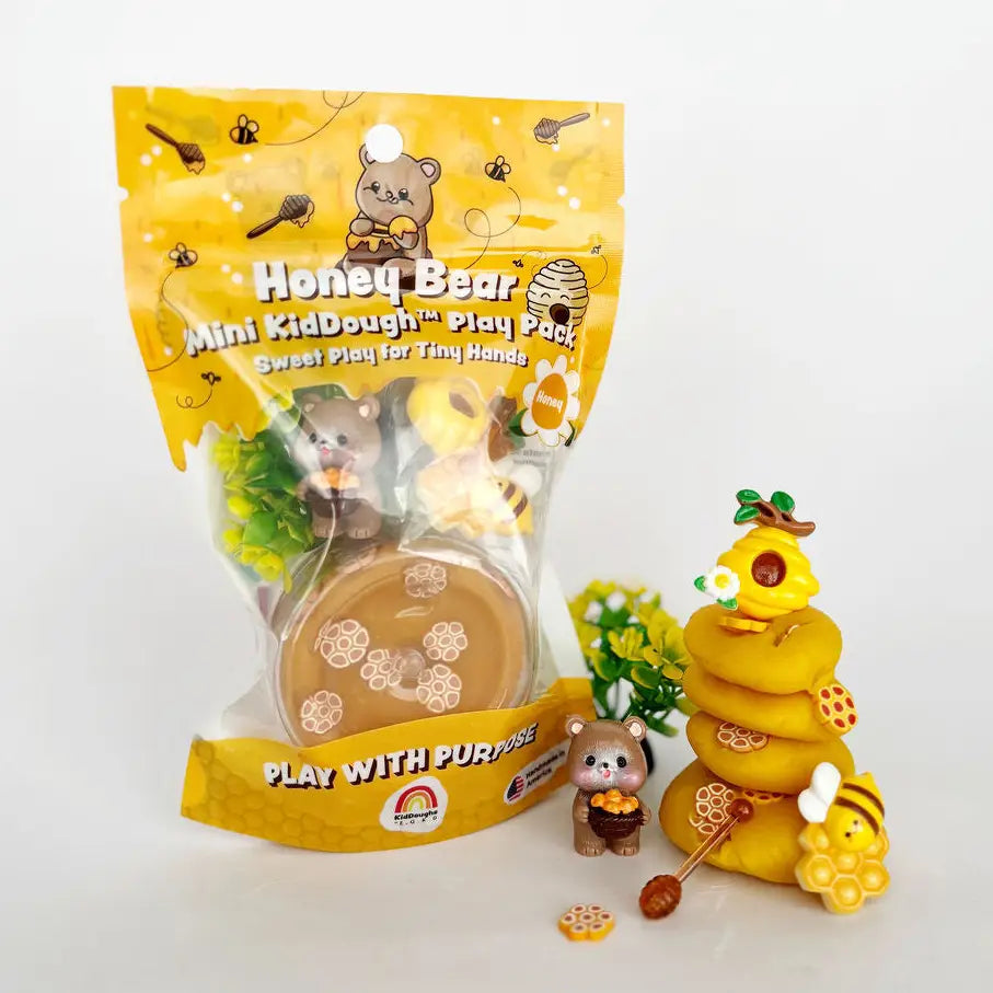 Honey Bear Mini Playdough Kit - Earth Grown KidDoughs