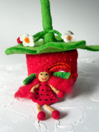 Strawberry Buttercup Felt Fairy House – Himalayan Felt Co