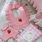 Strawberry Dolls Frilled Bib & Diaper Set - SALLI Collective