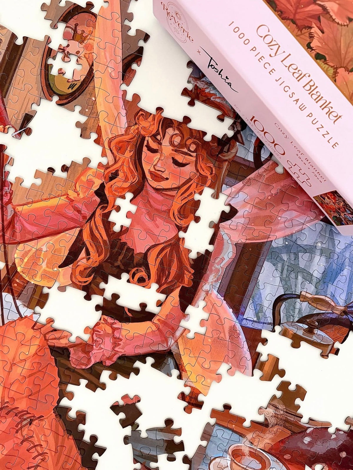 Cozy Leaf Blanket 1000 Piece Jigsaw Puzzle – Reverie Puzzles