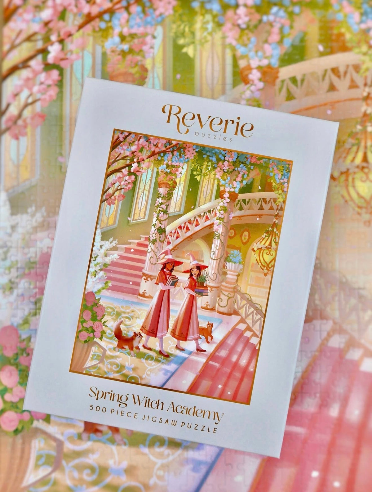 Spring Witch Academy 500 Piece Jigsaw Puzzle – Reverie Puzzles
