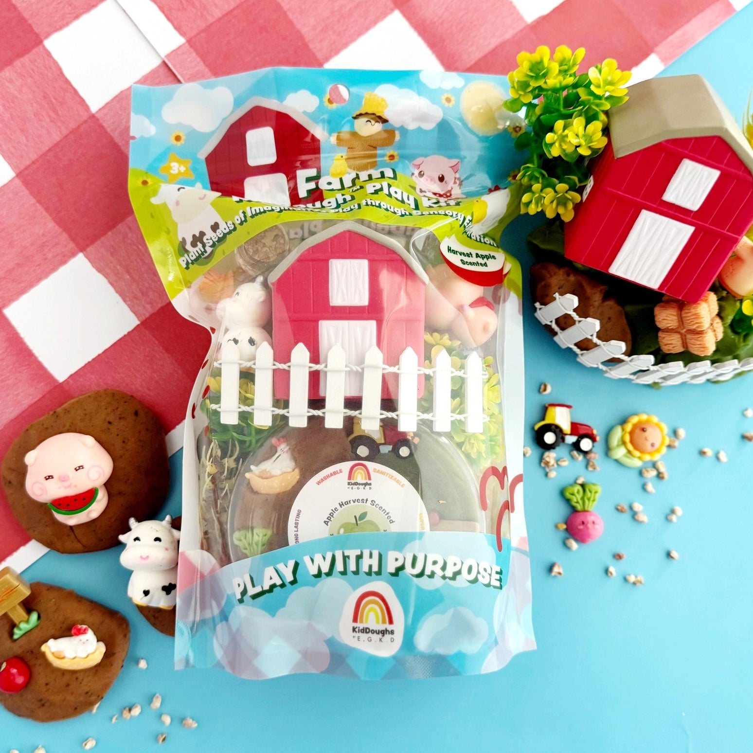 Farm Sensory Playdough Kit - Earth Grown KidDoughs