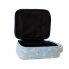 open lunch bag showing black wipeable insulated lining