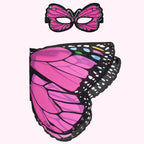 Pink Monarch Butterfly Wings & Mask Set - Dreamy Dress Ups