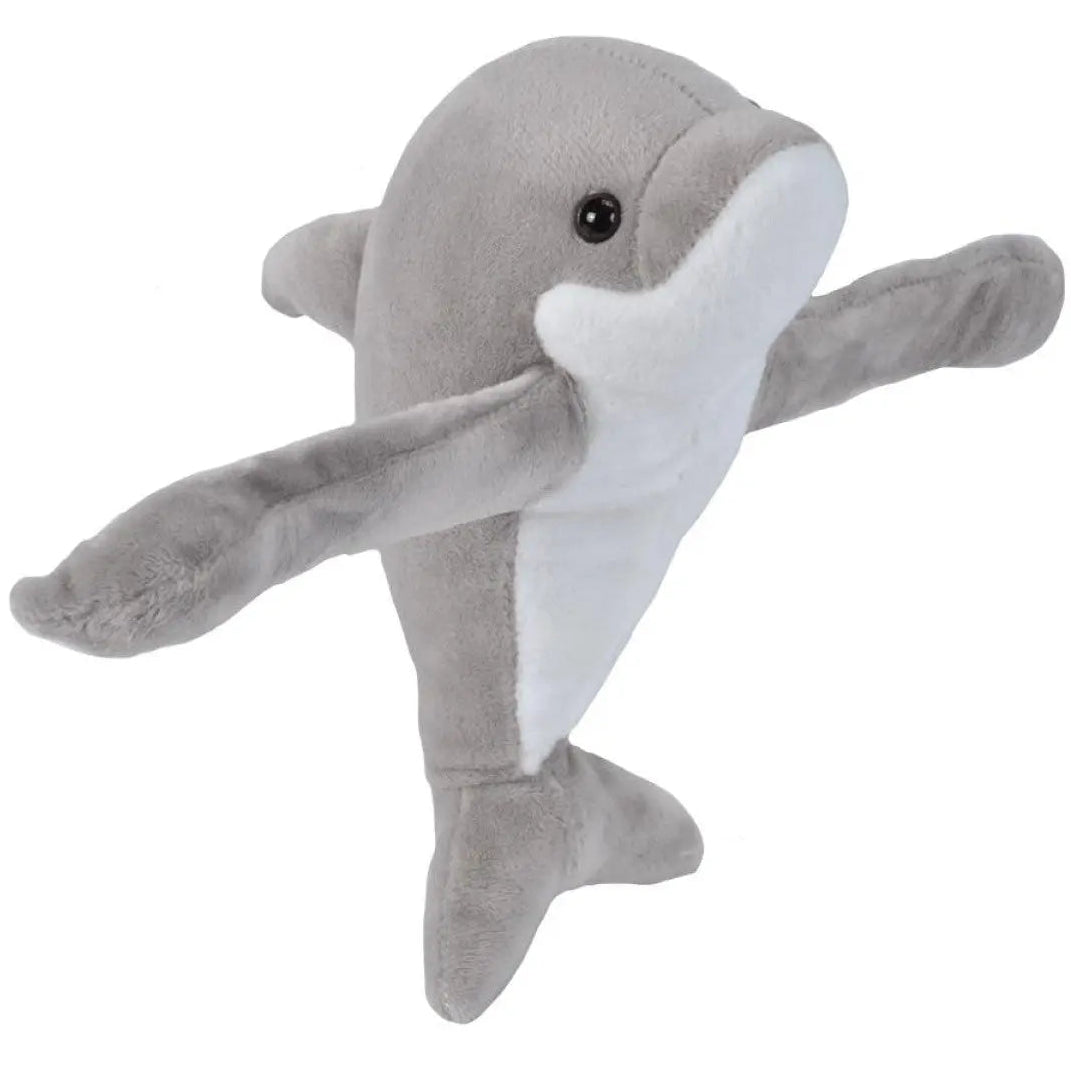 Wild Republic Huggers dolphin snap band plush toy
