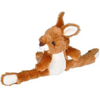 Australian kangaroo stuffed toy with hugging wrap arms
