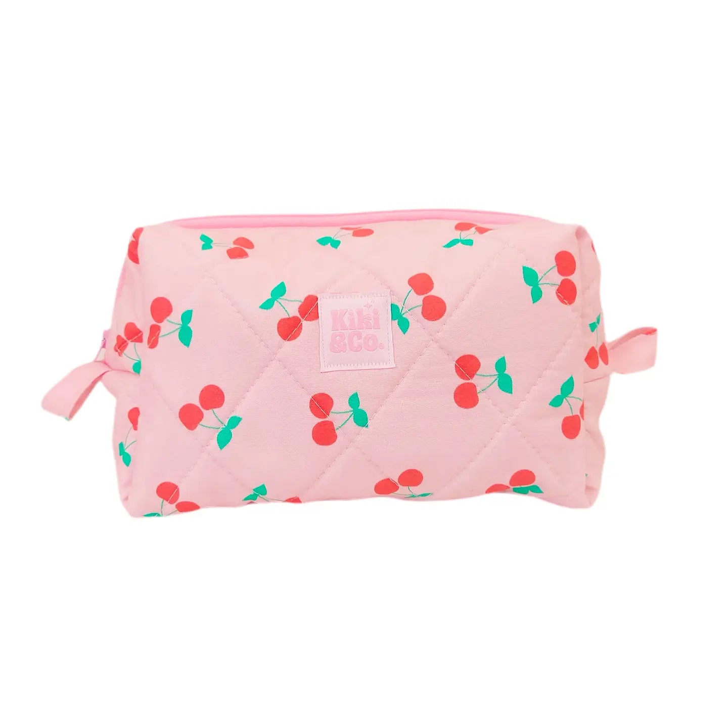 Quilted Makeup Bag | Cherry