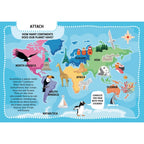 Geography activity book with stickers for kids