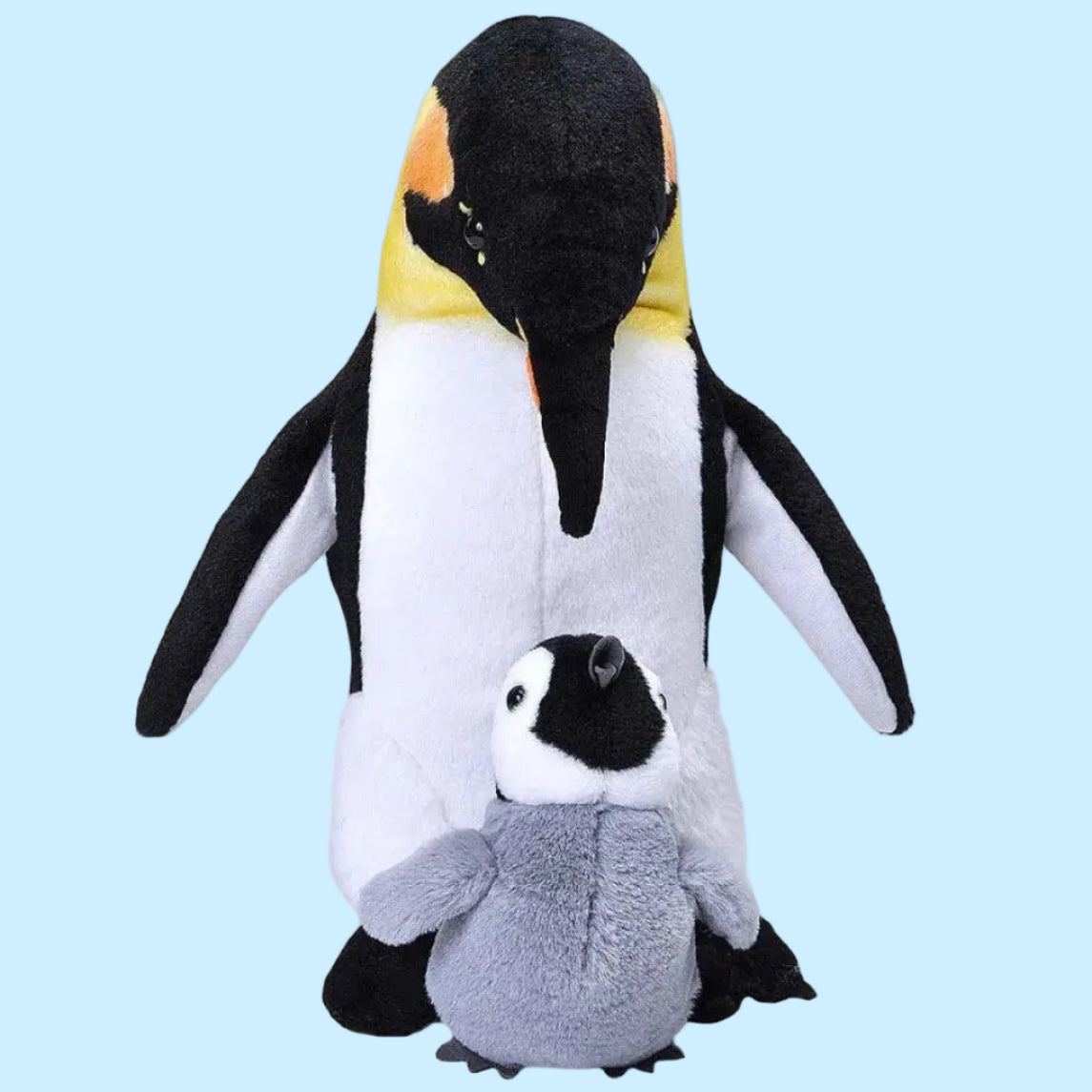 Emperor Penguin Mum & Babies Detachable Plush Duo - Wild Republic