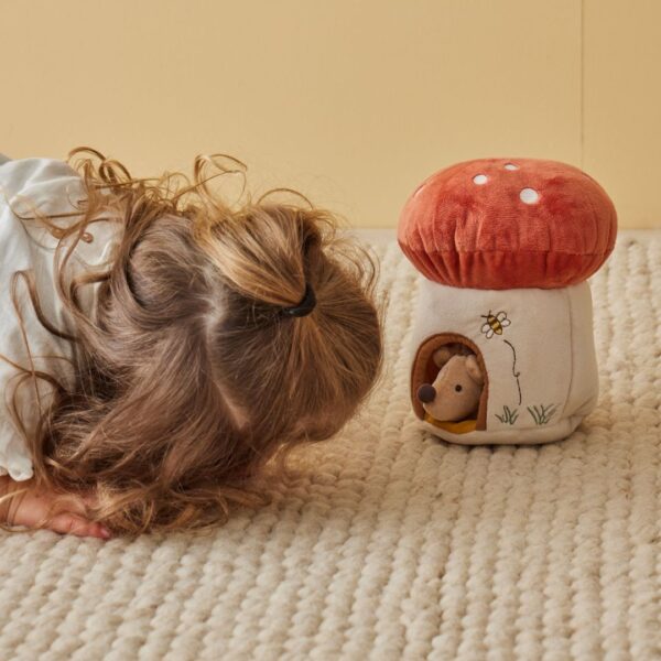 Mushroom House w/ Hedgehog Plush Toy - Jiggle & Giggle