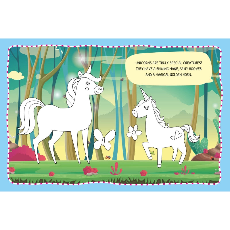 Unicorn activity box with scratch art and models