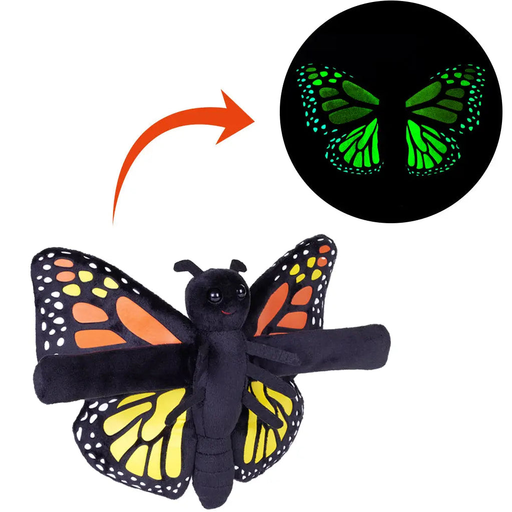 Glow in the dark butterfly snap band plush toy by Wild Republic
