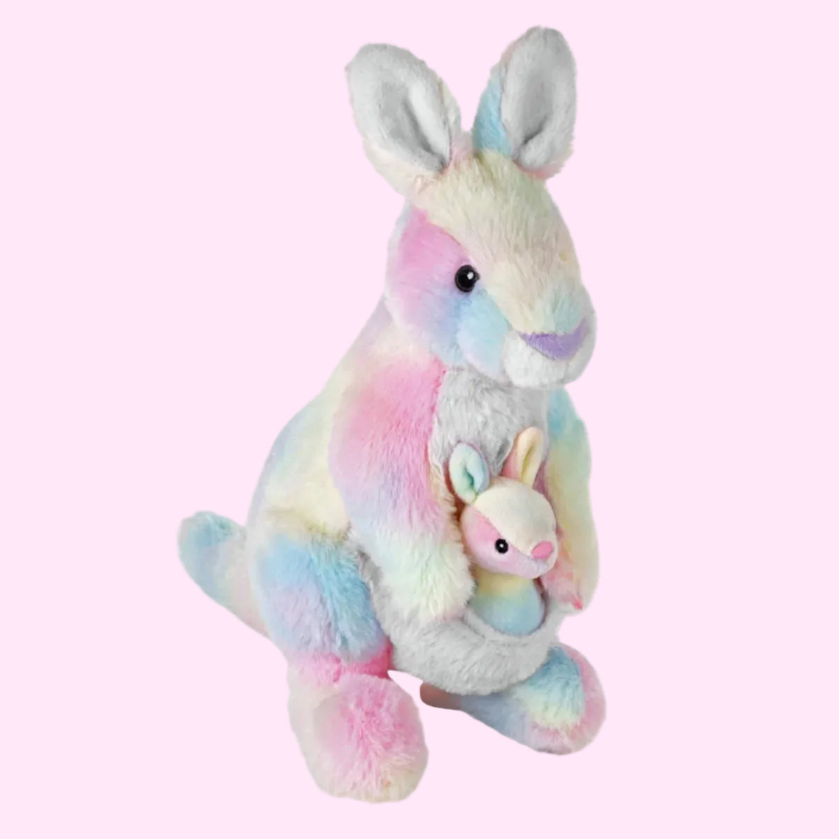 Pastel Rainbow Kangaroo & Joey - Wild Republic