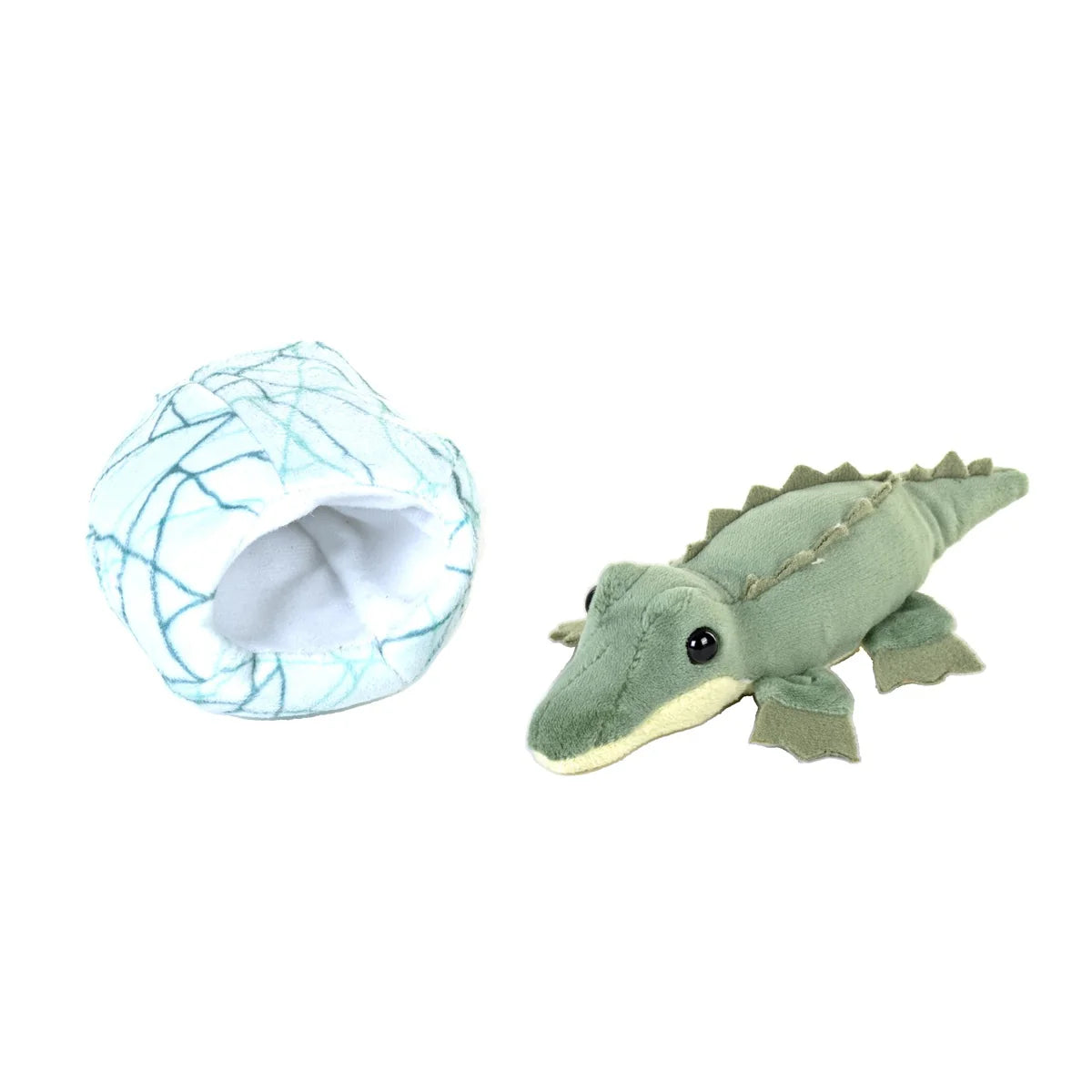 Wild Republic crocodile removable hatchling plush with sensory egg
