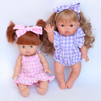 Lilac Gingham Dolls Romper & Bow Set - SALLI Collective